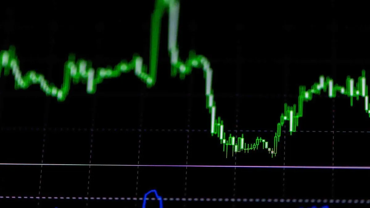 A market graph displaying a recovering trend that unexpectedly shifts into a decline