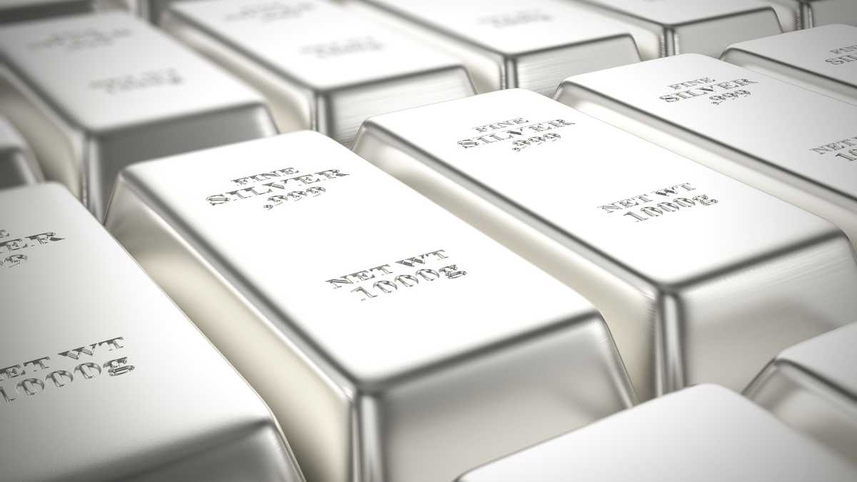 Stacked silver bars 