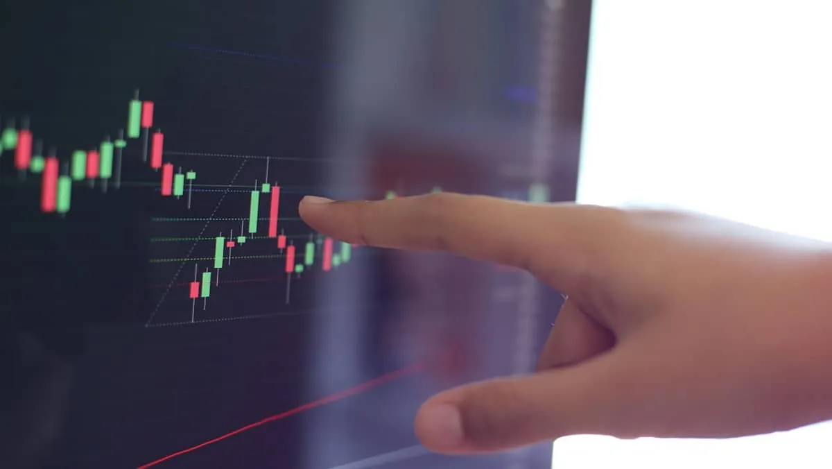 The Stock Exchange, Streaming Trade Screen, The stock screen Show the stock price rise.