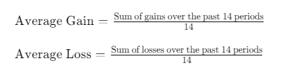 The formula for calculating the Average Gain, which is the sum of gains over the past 14 periods divided by 14..png
