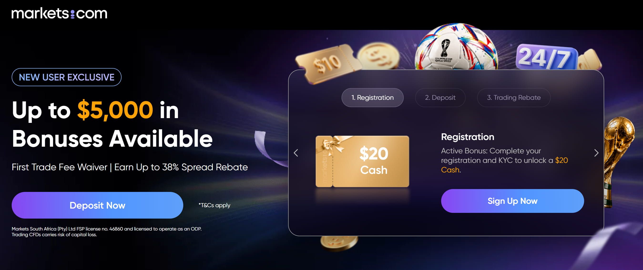 best CFD broker welcome bonus